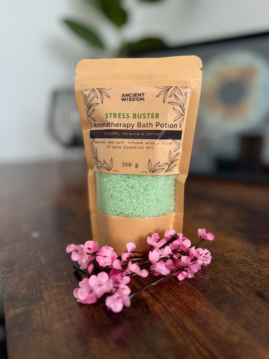 Aromaterápiás Fürdősó Papír Csomagolásban 350g - Stresszoldó